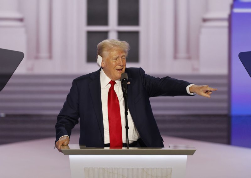 Republican Presidential nominee and former President Donald Trump speaks at the 2024 Republican National Convention at Fiserv Forum in Milwaukee, Wisconsin on Thursday. Photo by Tannen Maury/UPI