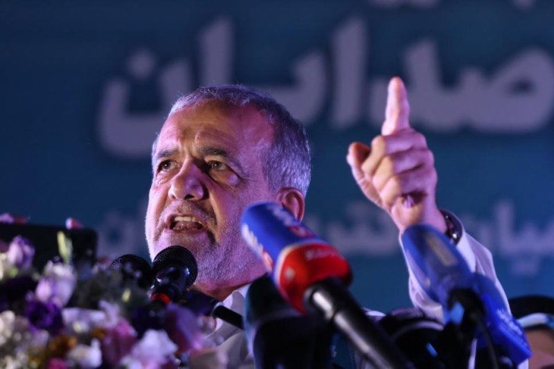 Reformist candidate Masoud Pezeshkian secured more than 53% of votes during Iran's runoff election Friday to win a four-year term as the the Islamic Republic's first reformist president since 2005. Photo by EPA-EFE