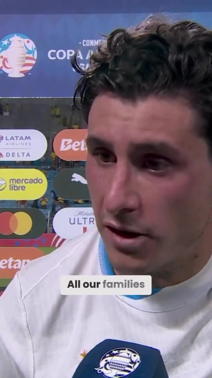 Jose Giminez gave an emotional interview following the crowd trouble involving Uruguay players' families last night