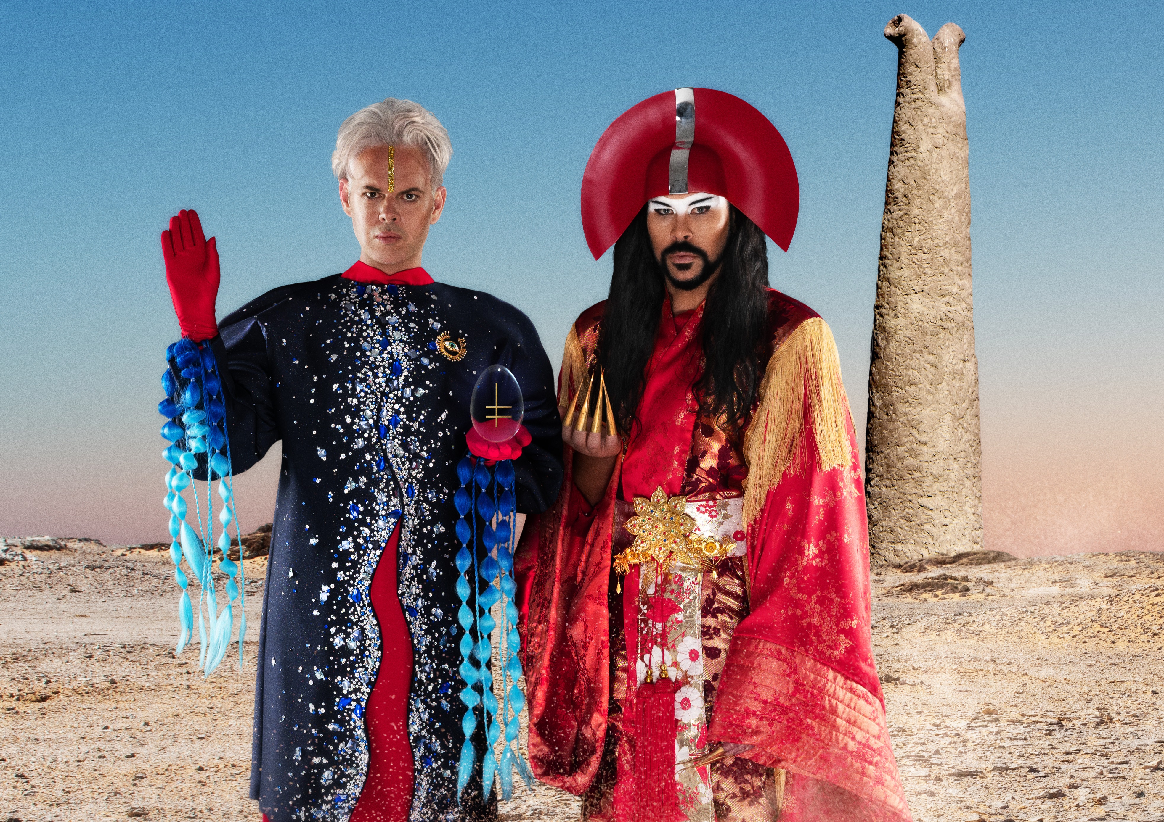 Luke Steele, right, Nick Littlemore, left, release Ask That God, Empire Of The Sun's fourth album, today