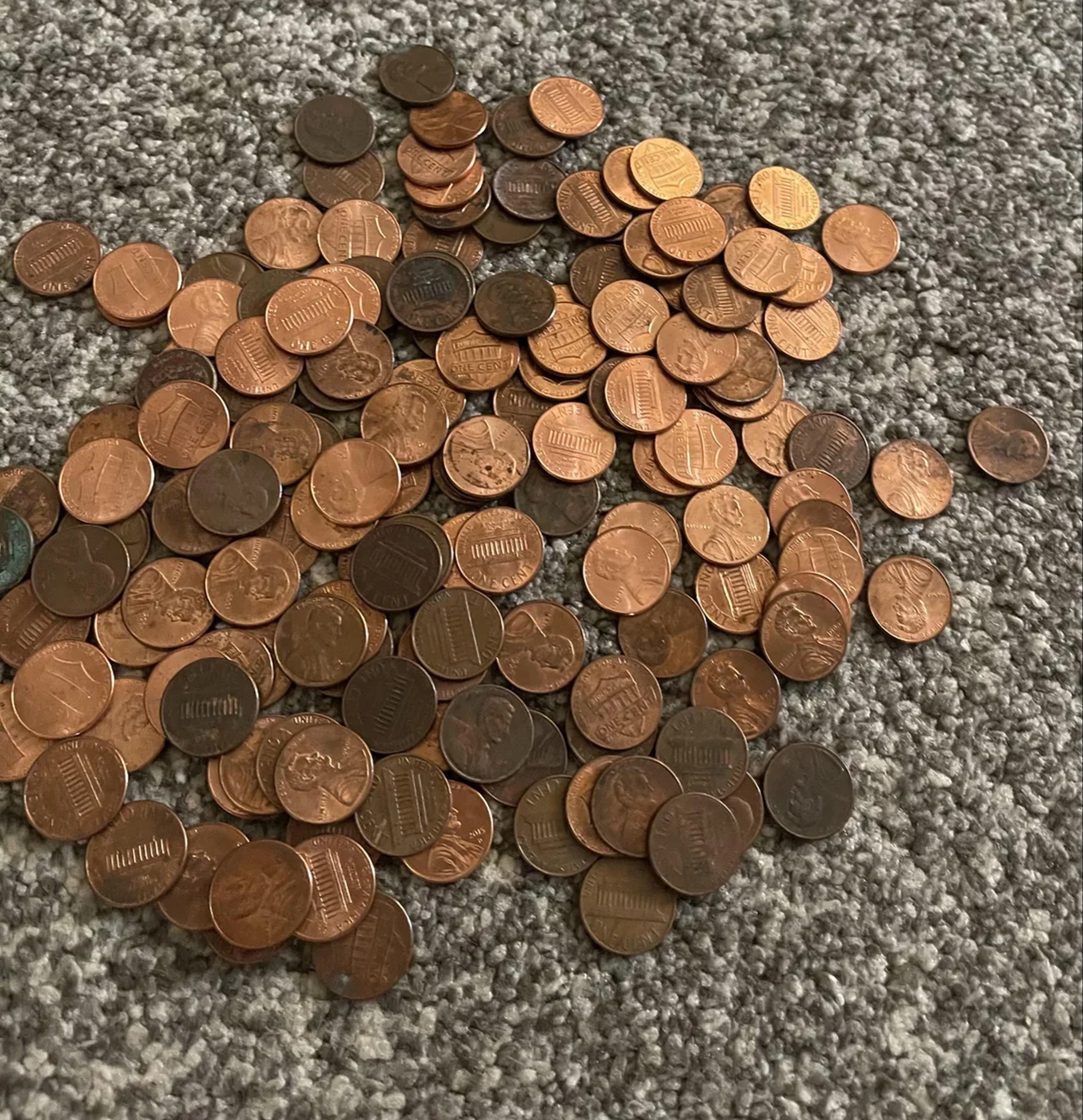 You have 20/20 vision if you can spot the dirty dime hiding among the pennies