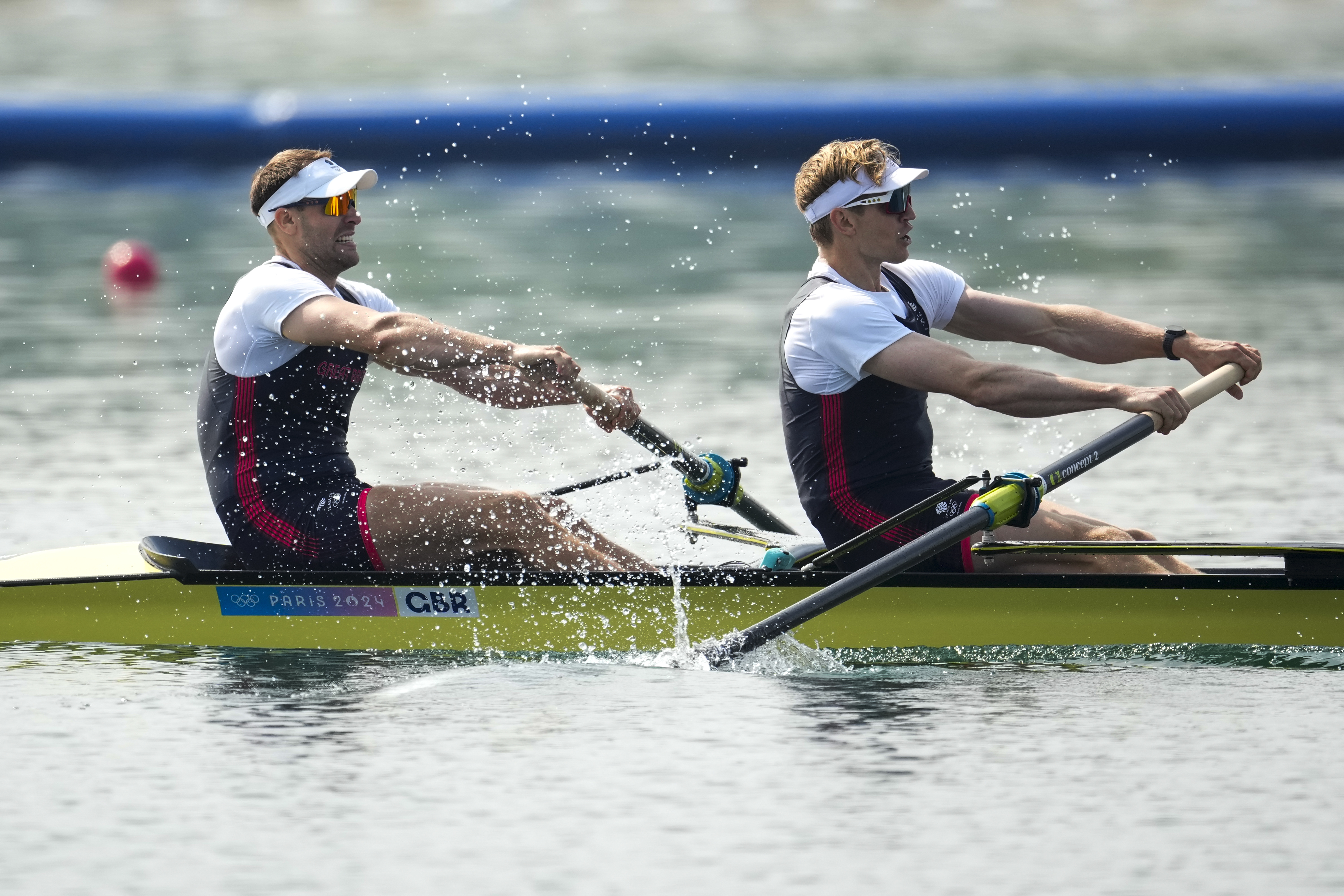 Team GB rowers Oliver Wynne-Griffith and Tom George narrowly missed out on gold