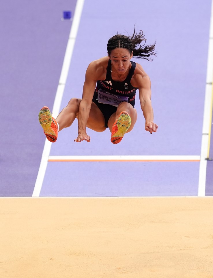 She placed fifth in the long jump - the first event on Friday