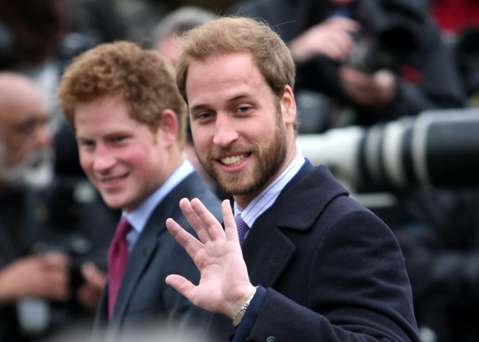 William previously grew out his beard in 2008 - seen here with brother Prince Harry