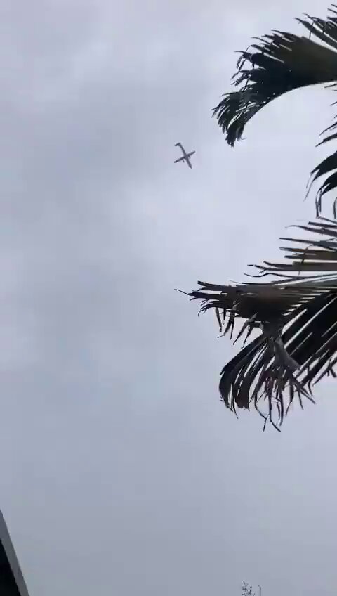 The plane spiralled down to the ground