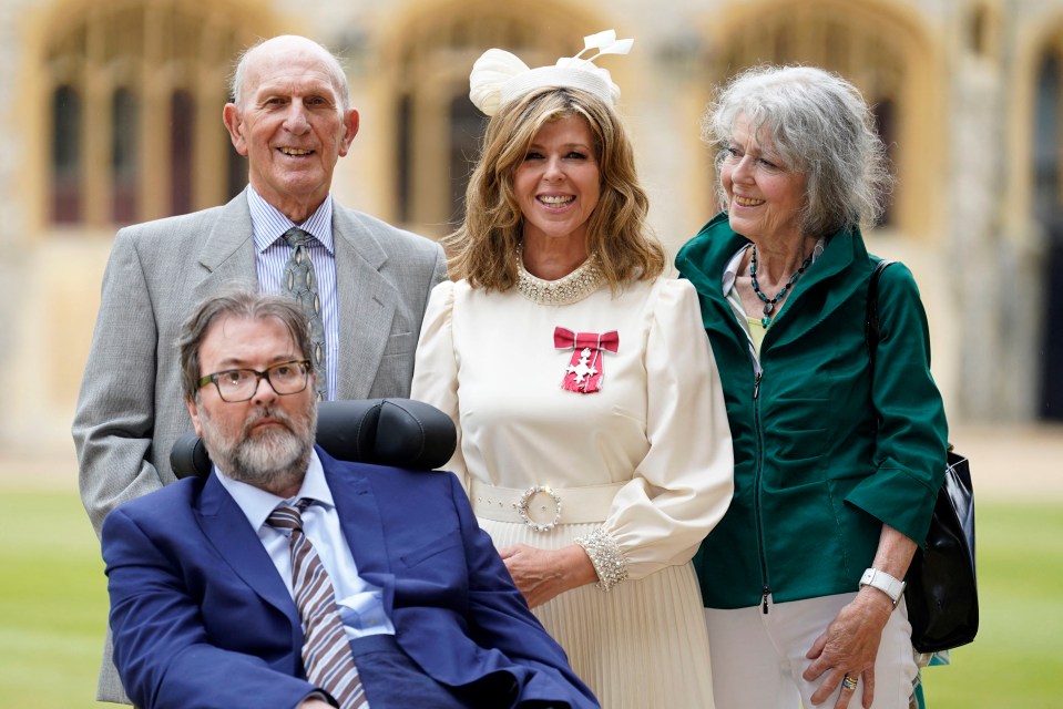 Kate's spouse Derek Draper, seen in wheelchair, tragically died in January