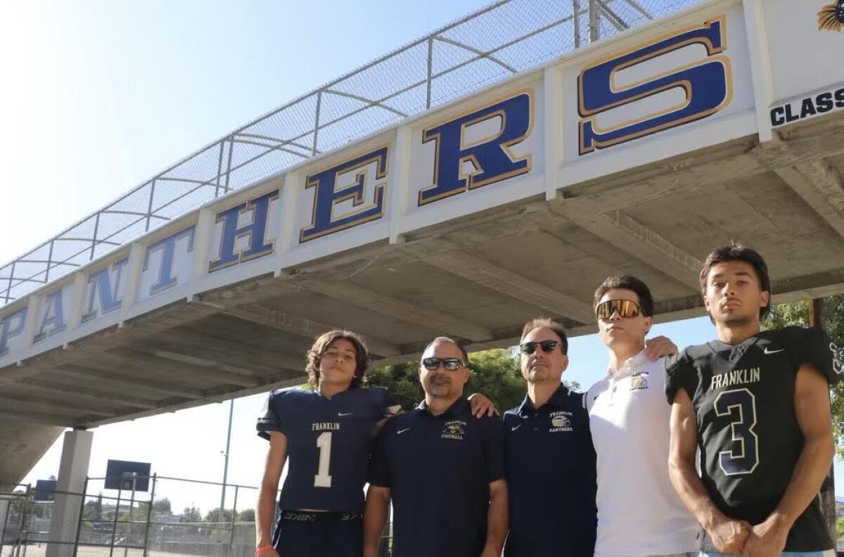 Franklin High's Jauregui family of receivers.