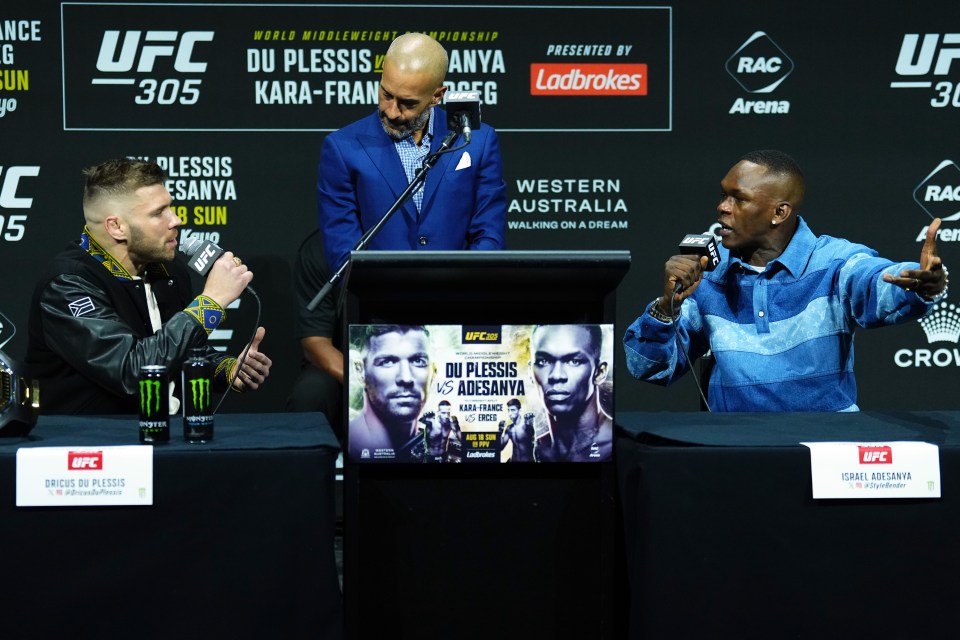 The pair exchanged heated verbal jabs during Friday morning's pre-fight press conference