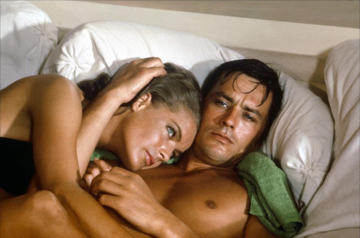 Romy Schneider and Alain Delon in "La Piscine"