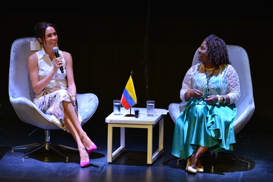 The Duchess of Sussex with Francia Marquez, Colombian Vice president