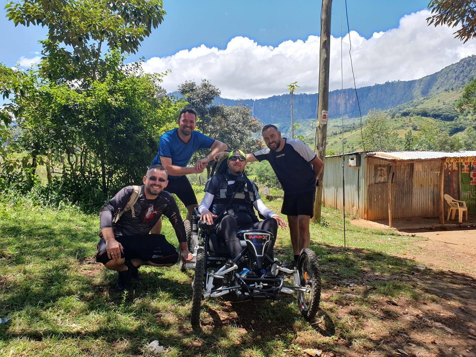 Hero Andy has already cycled 350 miles across the length of Kenya