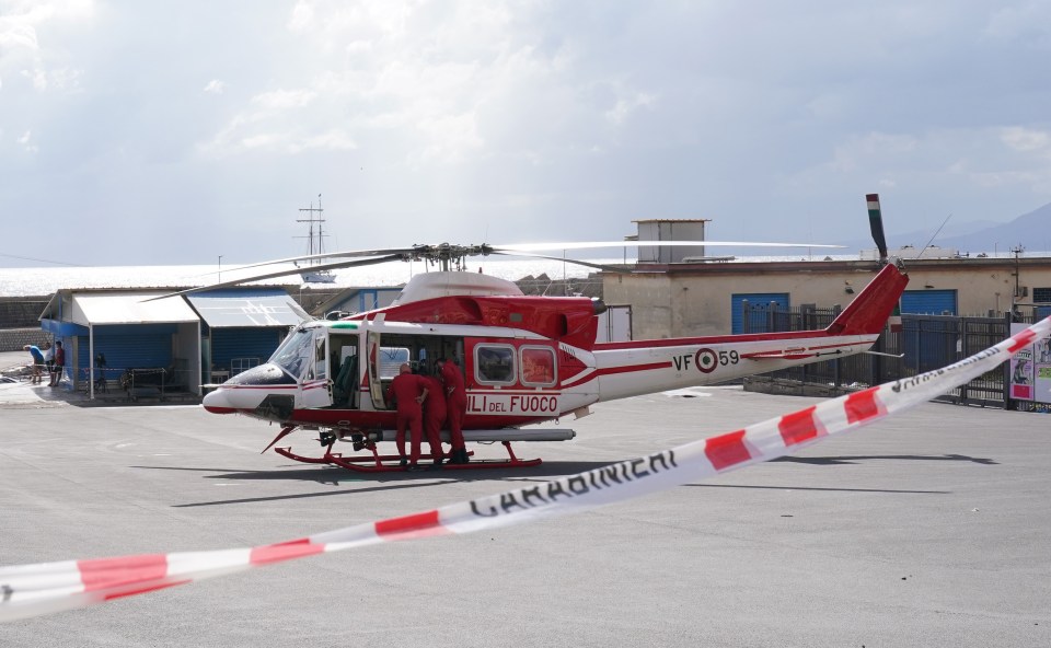 A chopper gears up to continue the search today