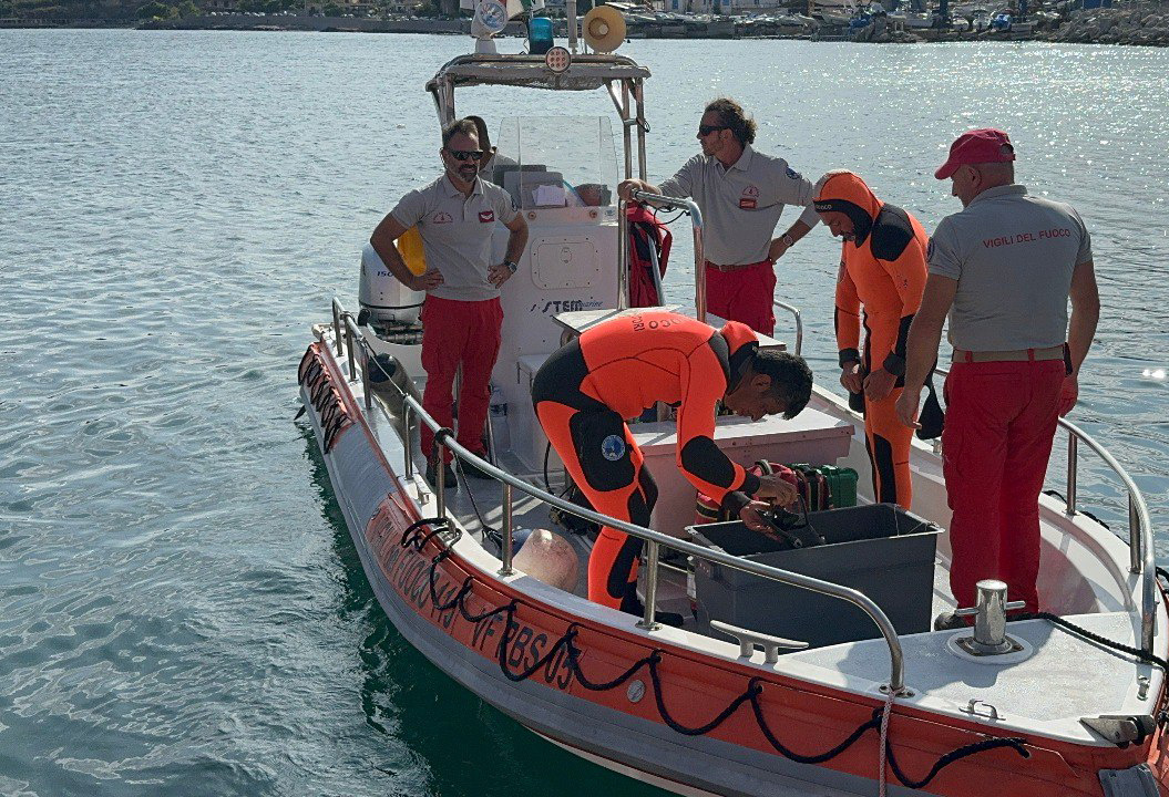 Rescue workers at the site this week