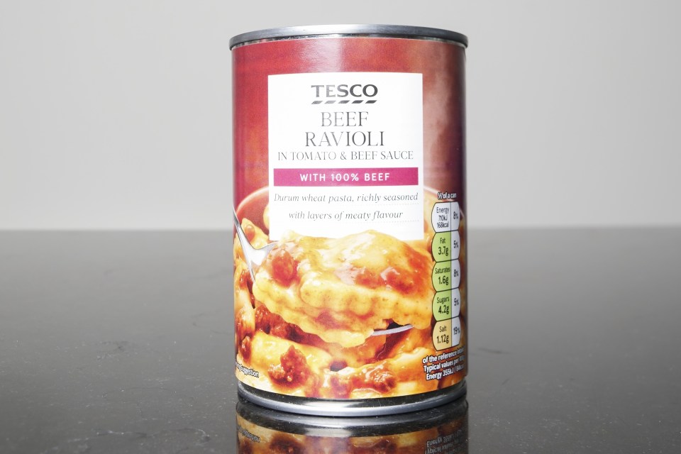 Tesco's beef ravioli is well done