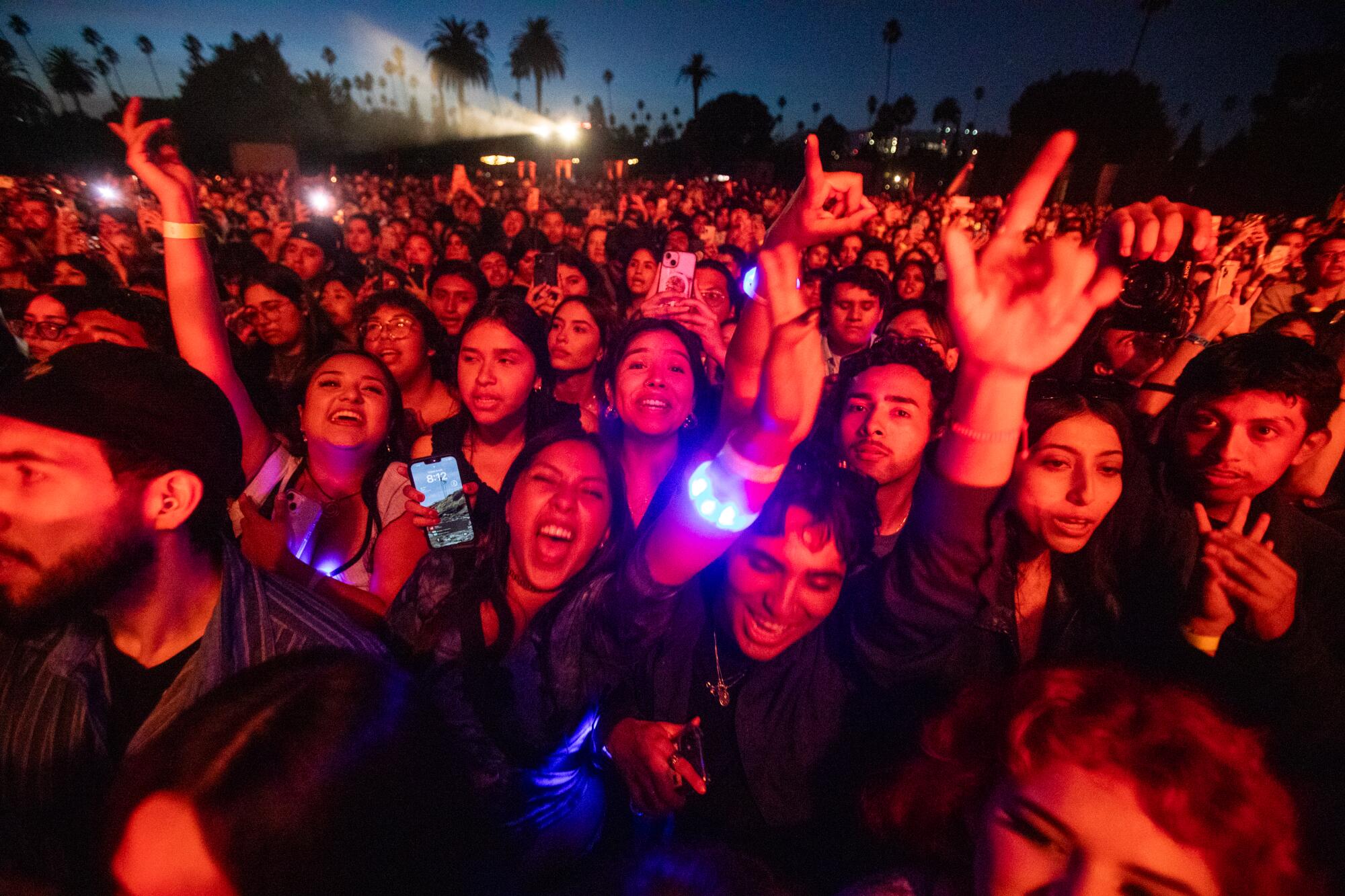 Fans singing along with the Marías