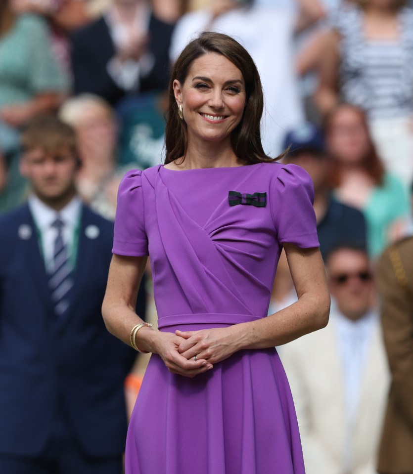 Kate's last public appearance was at Wimbledon in July where she beamed