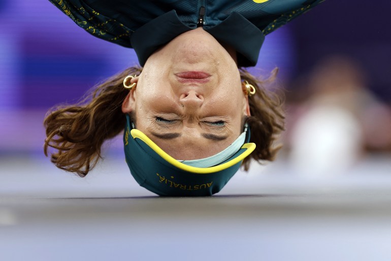 Australia's Rachael Gunn, known as Raygun competes in the Women's Breaking dance