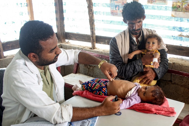 A clinic in western Yemen has been inundated with suspected cholera patients after heavy rains and flooding sparked fears of a widespread outbreak in the impoverished and war-ravaged country