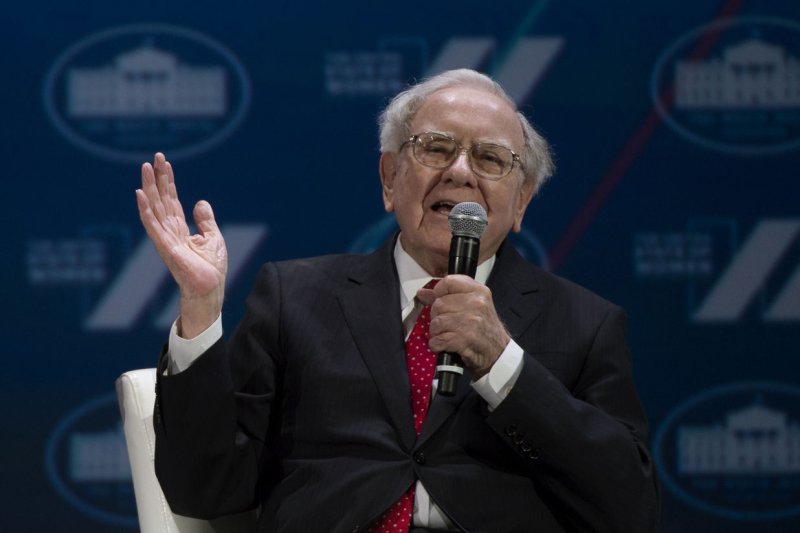 Warren Buffett's Berkshire Hathaway Wednesday became the 9th company in the world to surpass $1 trillion capitalization. Buffett's company had a record $277 billion in cash in June, most of it invested in U..S. Treasury bonds. File Photo by Molly Riley/UPI