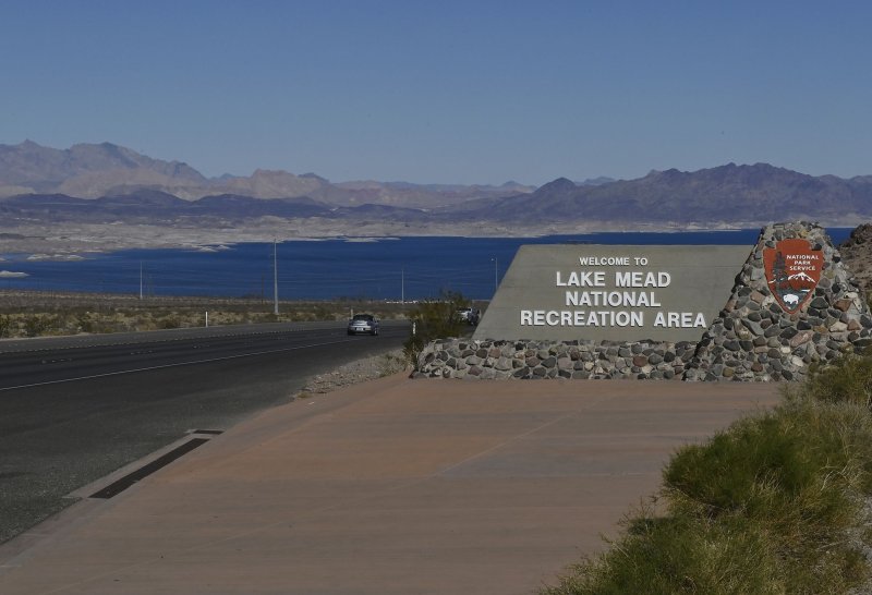 Declining water levels due to climate change and 20 years of ongoing drought have reshaped Lake Mead's shorelines as seen in this file photo on Wednesday, November 16, 2022. On Thursday, the U.S. Department of Agriculture announced plans to pay farms across the Western United States to conserve water. File Photo by Jim Ruymen/UPI