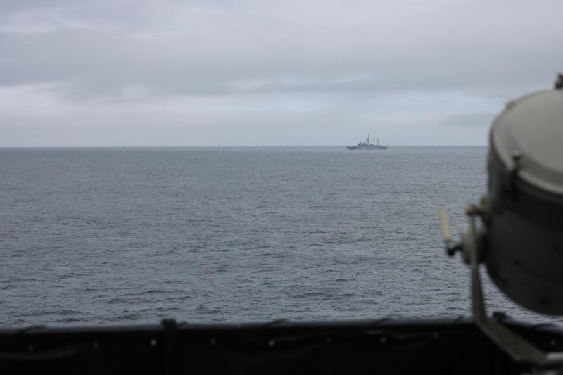 The U.S. Coast Guard located a Russian Navy ship sailing south of the Aleutian Islands in Alaska earlier in the week. Photo courtesy of U.S. Coast Guard