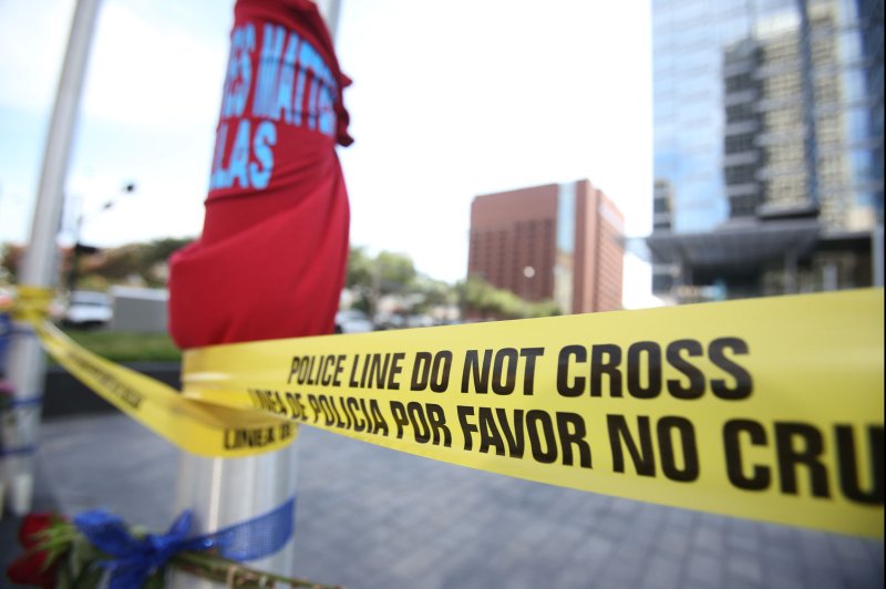 A Dallas Police Department officer was killed in the line of duty late Thursday night, while two responding officers were shot and injured. File Photo by Chris McGathey/UPI