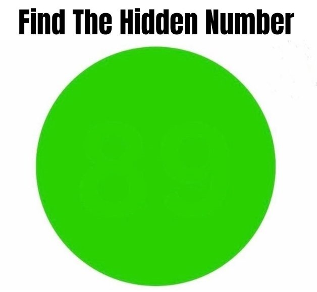 Can you spot the number hidden within the green circle in seven seconds?