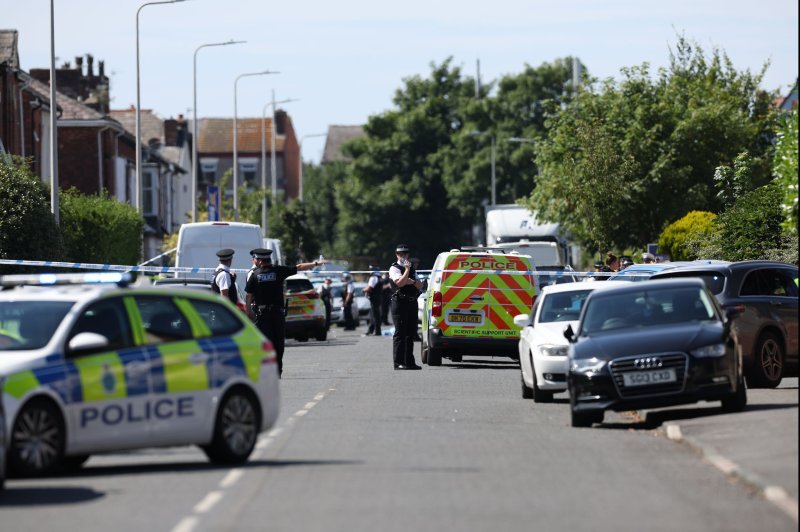 A 32-year-old man became first adult to face rioting charges when appeared in court Friday following a week of unrest across England and Northern Ireland ignited by a July 29 knife attack in which three young girls were killed. File photo by Adam Vaughan/EPA-EFE