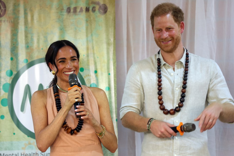 Prince Harry and Meghan Markle during their three-day visit to Nigeria