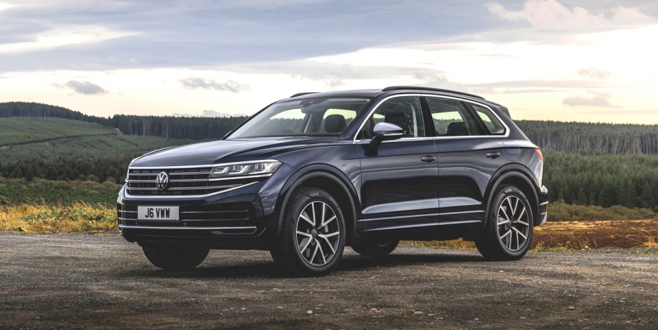 The new Touareg's front end gets a deeper, more assertive looking grille with slick new matrix LED headlamps and a lightbar