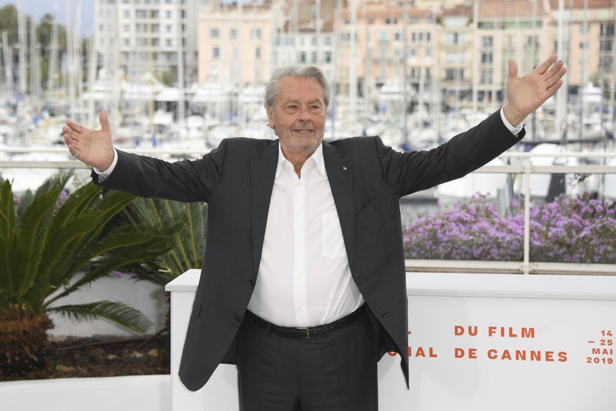 French actor Alain Delon at the Cannes Film Festival in 2019.