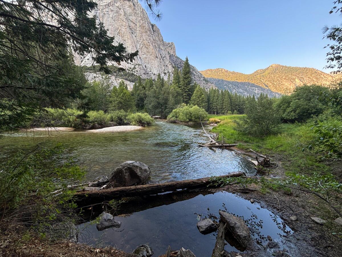 A crisp cool river where you can dip your feet and relax, appreciating the view of the canyon around you