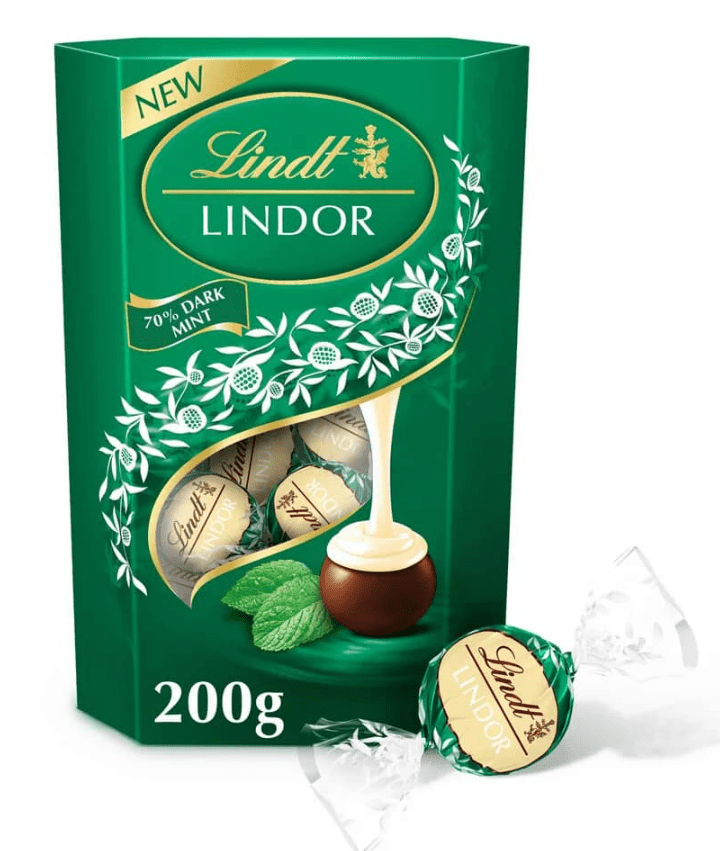 Lindor's dark mint chocolate flavoured truffle spotted online on Tesco