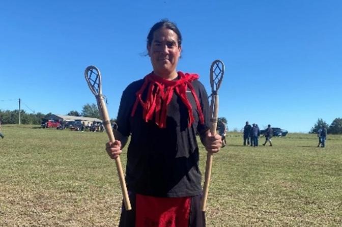 The President's Council on Sports, Fitness and Nutrition will celebrate America's rich cultural heritage through traditional Native American Games like lacrosse on the National Mall September 7. Justin Giles, Muskogee Creek Nation, and World Lacrosse Diversity and Opportunity Commission member, showcases Native games sticks. Photo courtesy of HHS