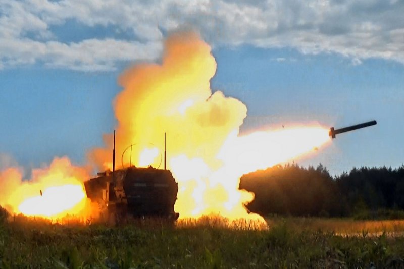 Ammunition for U.S.-supplied High Mobility Artillery Rocket Systems, or HIMARS, are part of a new tranche of weapons sent to Ukraine by the United States, the Pentagon announced Friday. File Photo by Keizo Mori/UPI