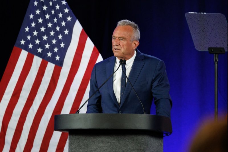 Robert F. Kennedy Jr. announced he is suspending his campaign for the presidency while in in Phoenix on Friday. Kennedy went on to endorse Republican presidential nominee Donald Trump, and blamed attacks from the Democrats for his moves. Photo by David Blakeman/EPA-EFE