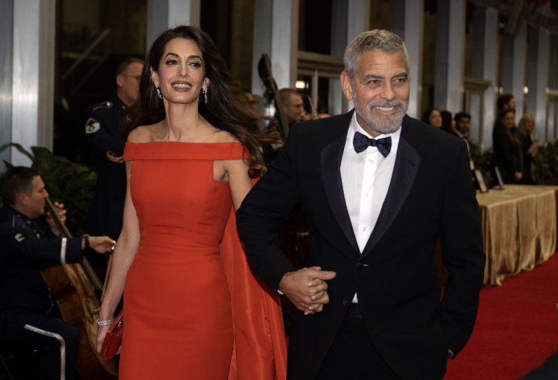 Russia on Monday banned the justice foundation founded by actor George Clooney and his wife, human rights lawyer Amal Clooney, on accusations of trying to descried the Kremlin. File Photo by Ron Sachs/UPI