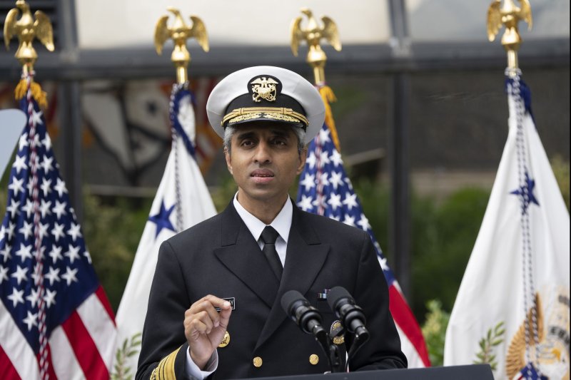 U.S. Surgeon General Dr. Vivek Murthy Wednesday issued a Surgeon General's Advisory on the Mental Health and Wellbeing of Parents. He called for policy changes to support parents. File Photo by Chris Kleponis/UPI