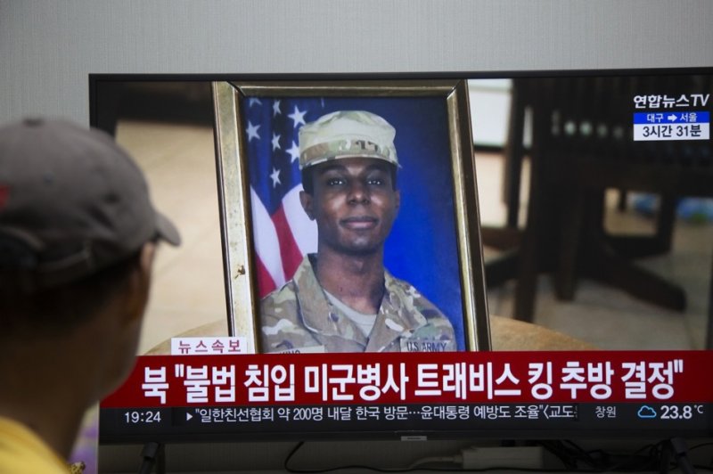 Travis King, the U.S. soldier who crossed into North Korea, will plead guilty to desertion and assault charges, his lawyer said Monday. File Photo by Jeon Heon-kyun/EPA-EFE