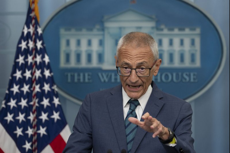 Senior Advisor to the President for Clean Energy Innovation John Podesta said Friday proposed new IRS rules expanding clean energy tax credits for low-income communities helps make clean energy affordable and accessible. FIle Photo by Chris Kleponis/UPI