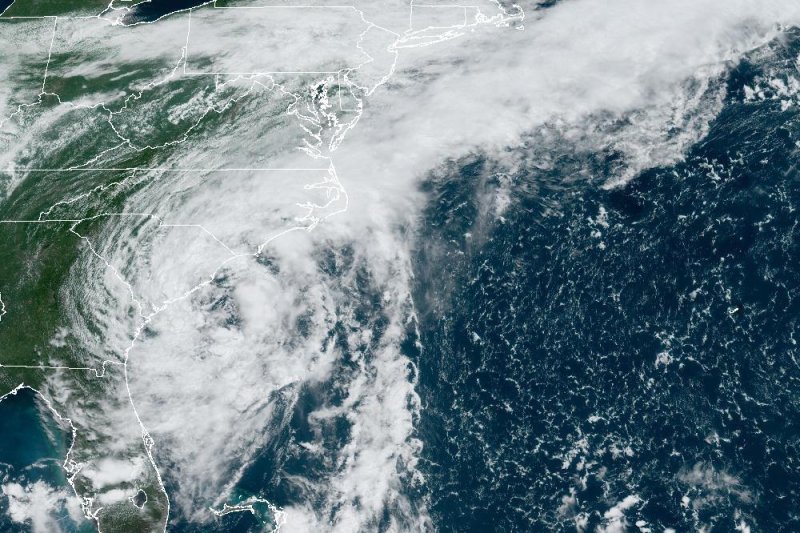 Tropical Storm Debby is forecast to make another landfall Thursday in South Carolina. Image courtesy of NOAA