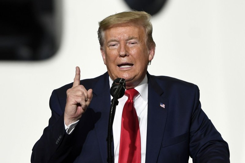 The United Automobile Workers union on Tuesday accused former President Donald Trump of intimidating workers who might go on strike during a two-hour interview with Elon Musk on X Monday evening. File Photo by Joe Marino/UPI