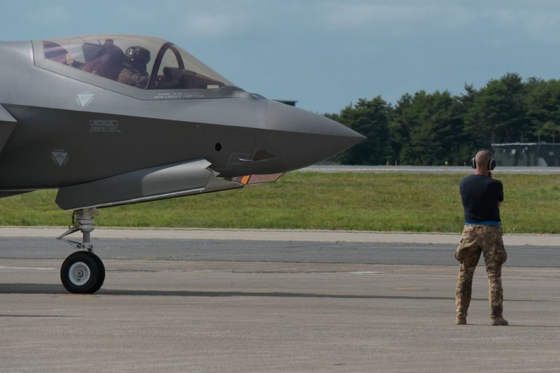 At Misawa Air Base in Aomori-Prefecture, Japan, on Wednesday, members of Italian Air Force work during joint exercise Rising Sun 24, which is designed to improve defensive capabilities as China and North Korea raise their strategic profiles in the region. Photo by Keizo Mori/UPI