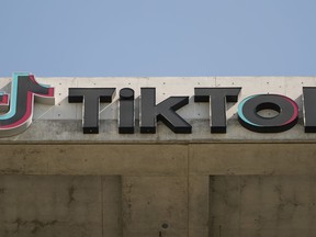 FILE - A TikTok sign is displayed on their building in Culver City, Calif., March 11, 2024.