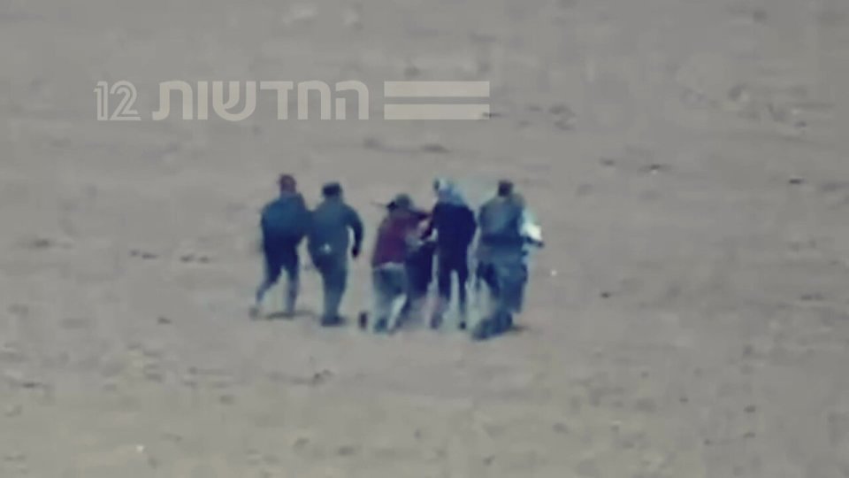 Footage caught Amit being kidnapped and taken to Gaza by Hamas terrorists