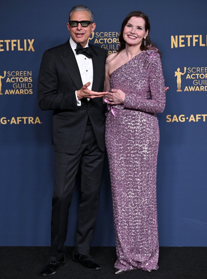 Geena and her ex-husband Jeff Goldblum reunited on the red carpet earlier this year