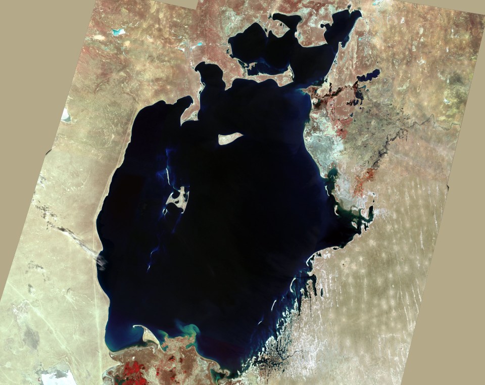 The Aral Sea was once the third largest lake in the world