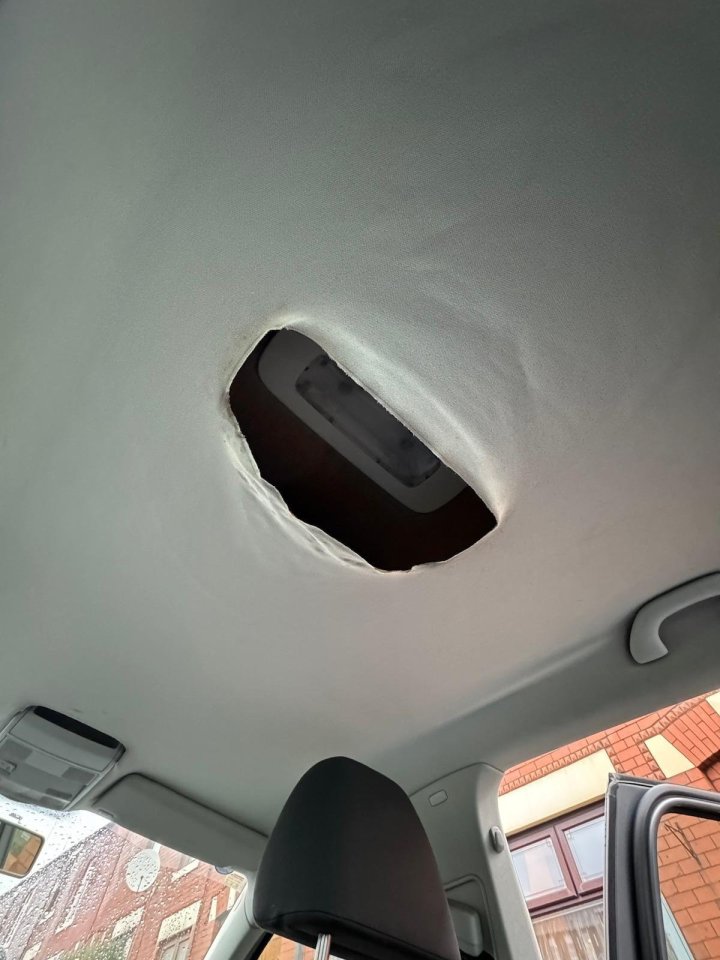 The VW Golf Osman purchased for £2K had a hole in the roof inside