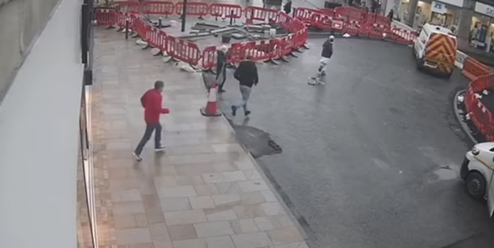 He attempted to flee the scene but was caught by a brave store detective