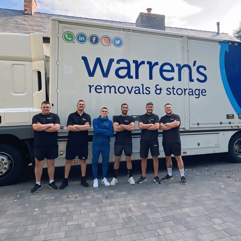 Warren's removal firm helped the footballer and his family move out of his £3million mansion